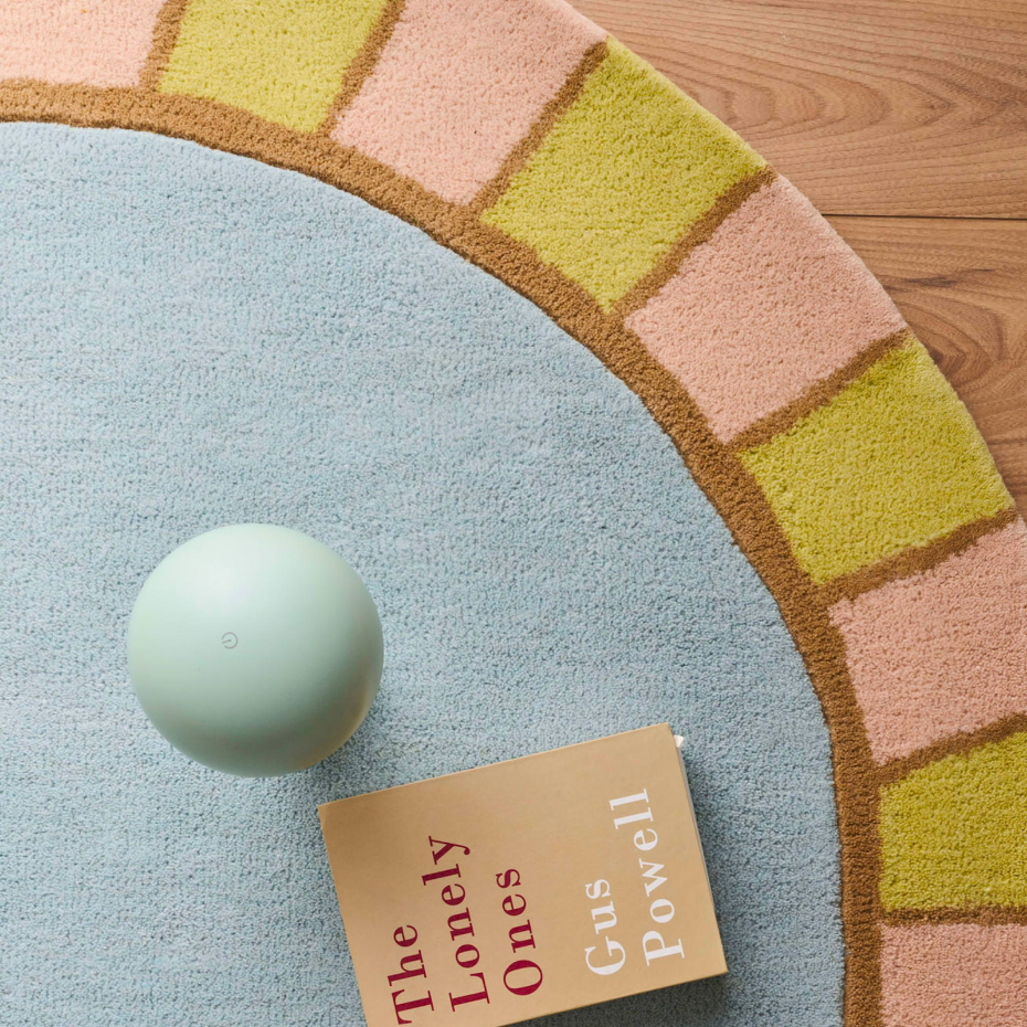 Tapis fait main en laine et coton Pantone