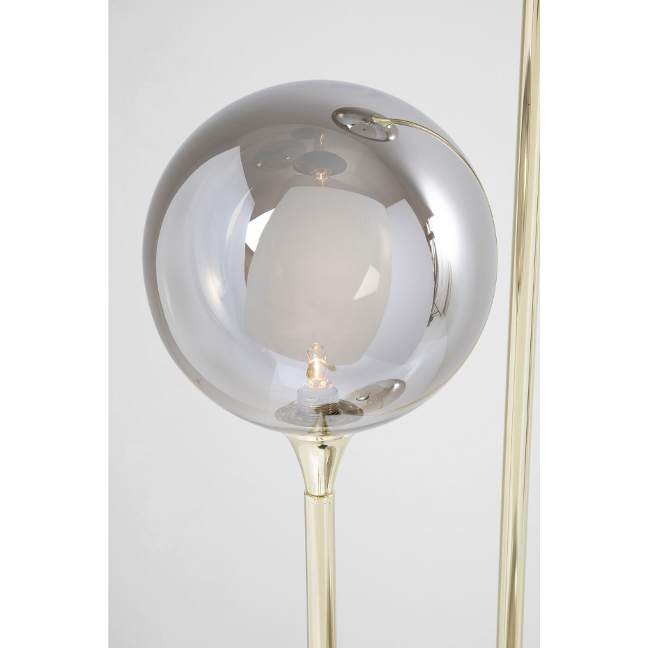 Lampadaire en verre et acier 175cm, AL CAPONE