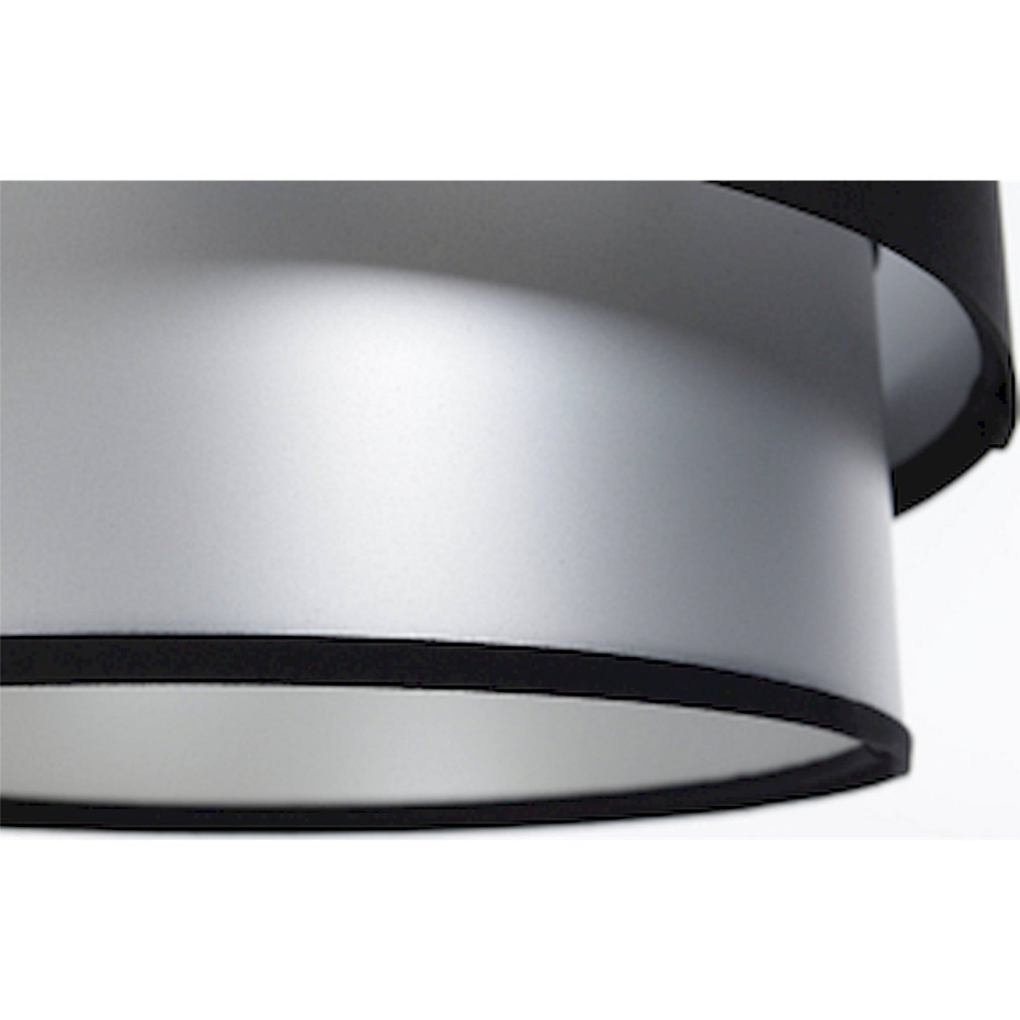 Suspension rectangulaire en PVC intérieur argenté Duo ellegant