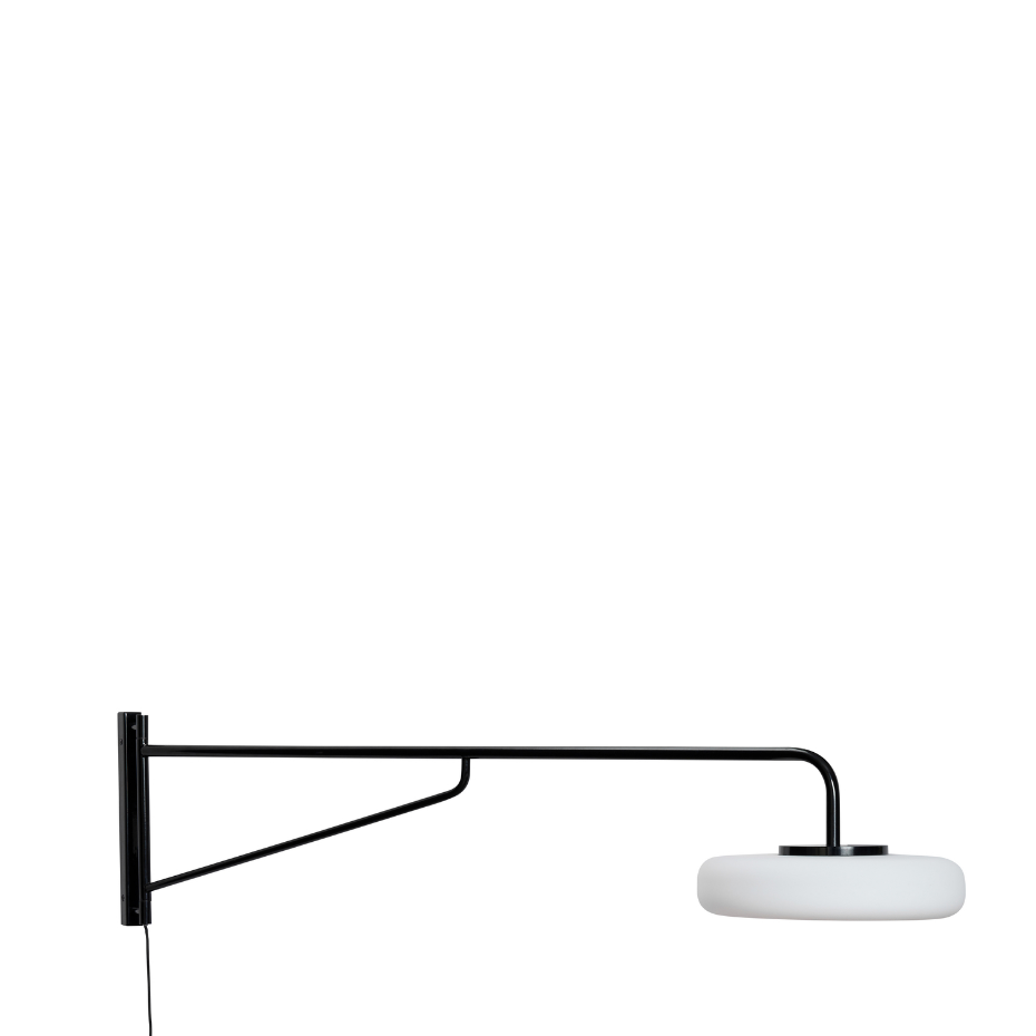 Applique murale en verre et fer SWAY