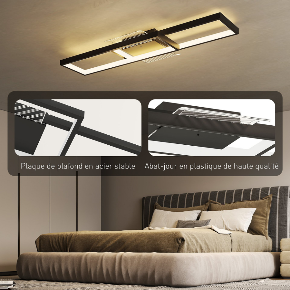 Plafonnier LED réglable avec télécommande - SUNZSHY