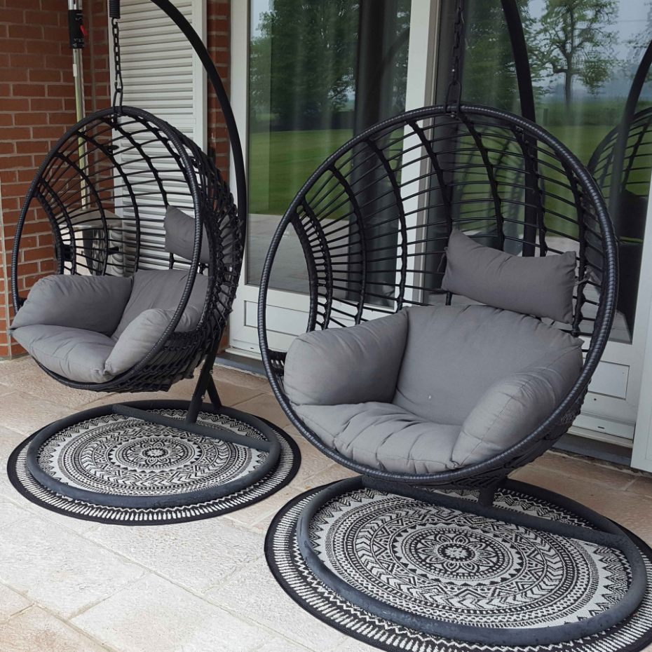Tapis rond d'extérieur avec motif MANDALA