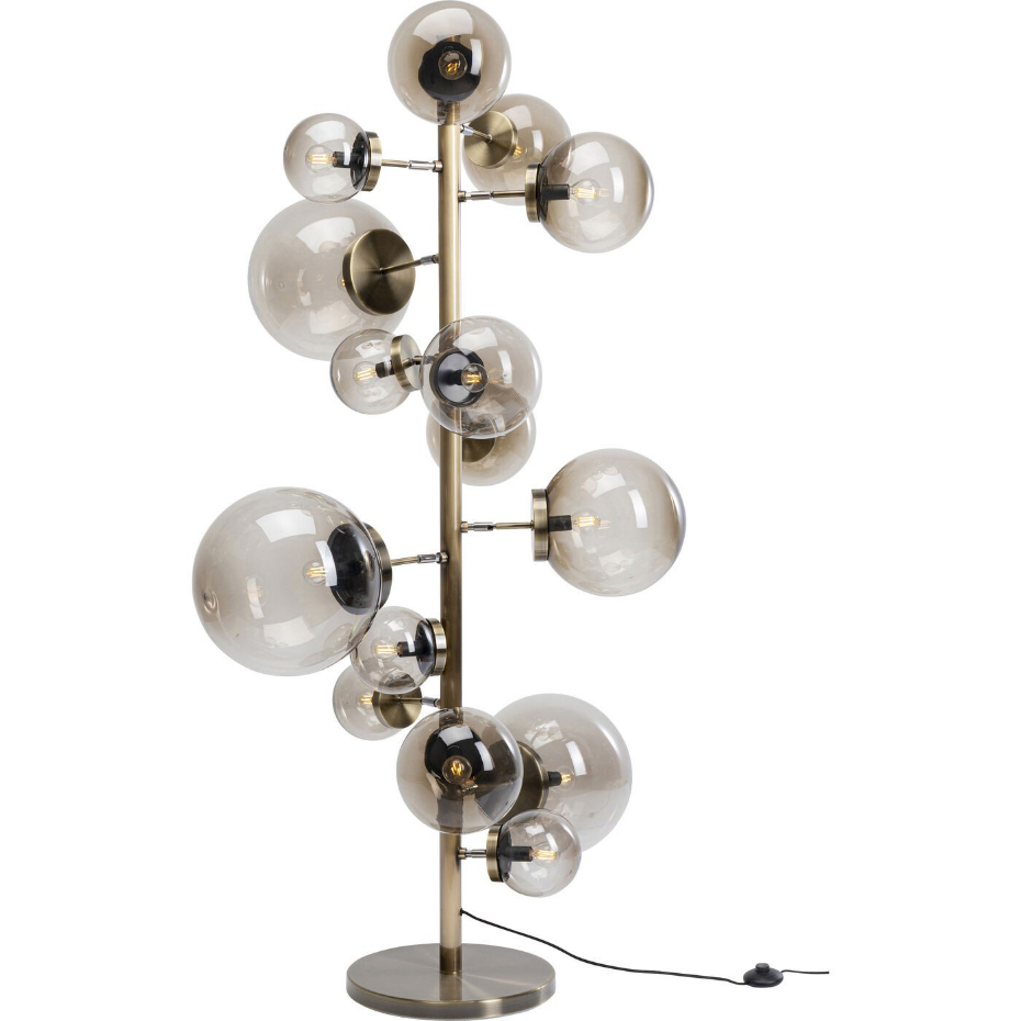 Lampadaire en verre et acier 160cm, BALLOON