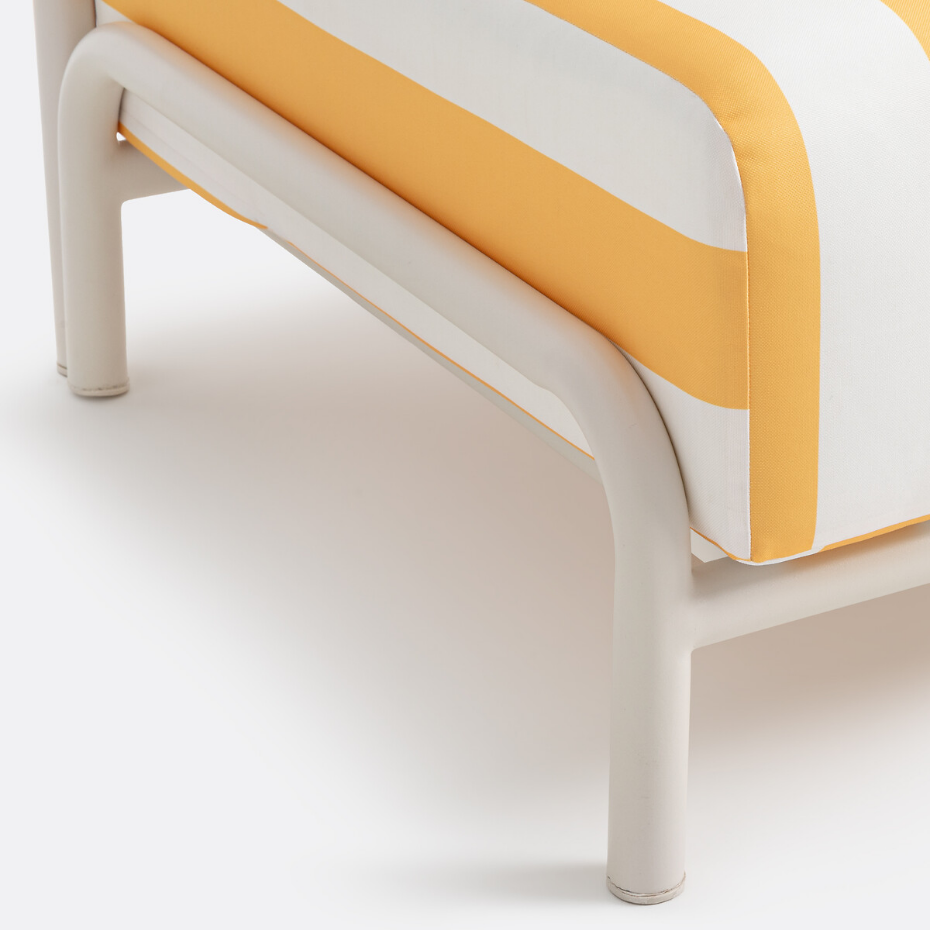 Fauteuil bas de jardin métal acier, Thomes