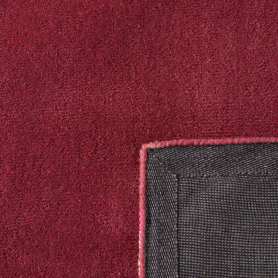 Tapis en laine et coton rectangulaire fait main