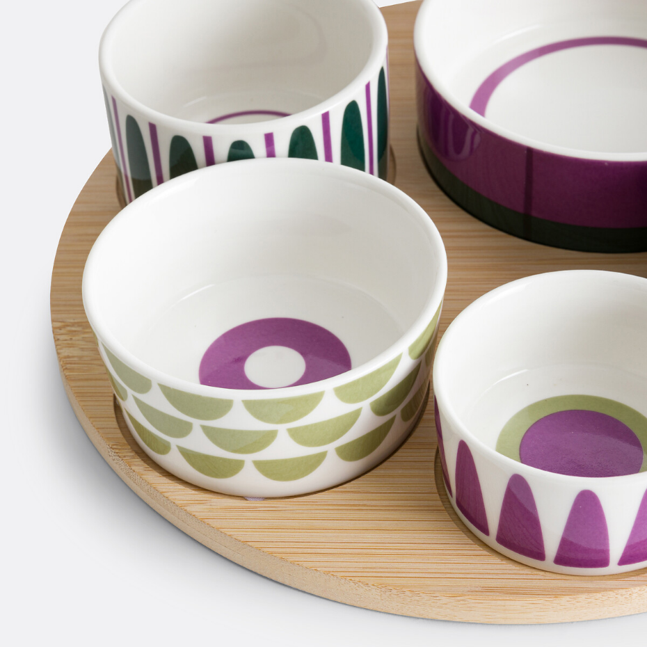 Set apéritif de 5 coupelles, Etno 