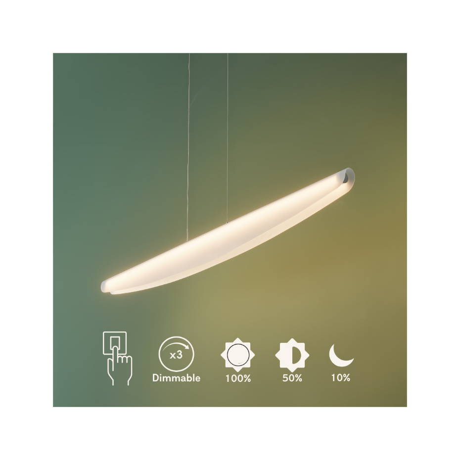 Suspension LED galbée moderne - AUREN