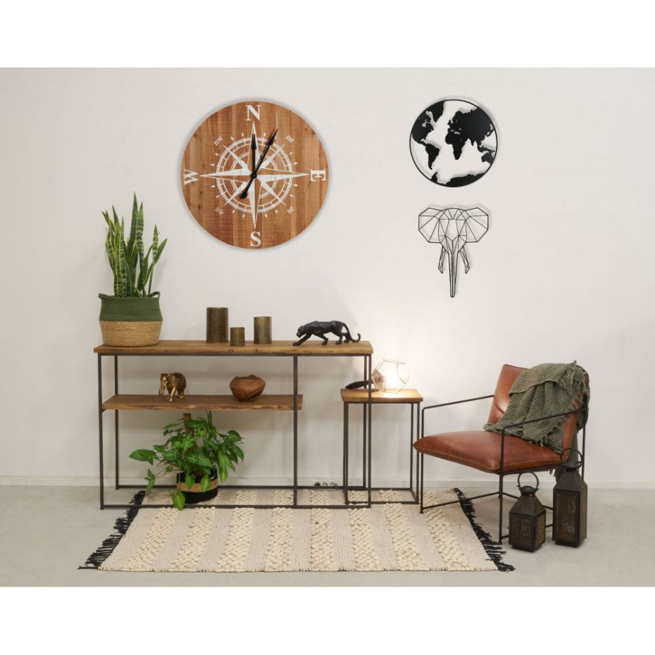 Lampe baladeuse en laiton et bois foncé