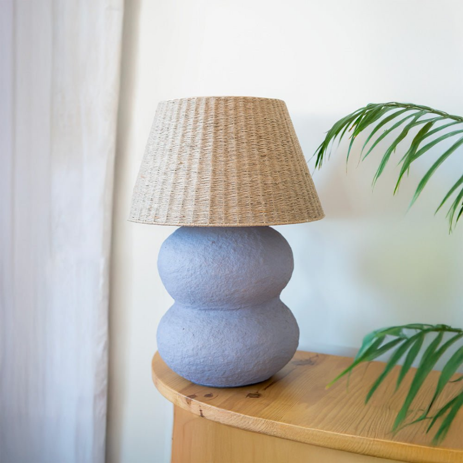Lampe en jute et papier - IDA