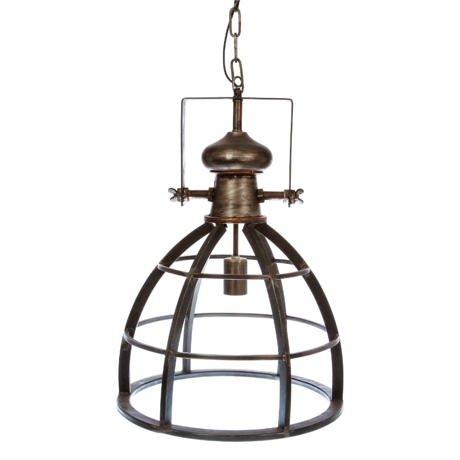 Suspension en fer Factory - Diam. 40 cm - Etain