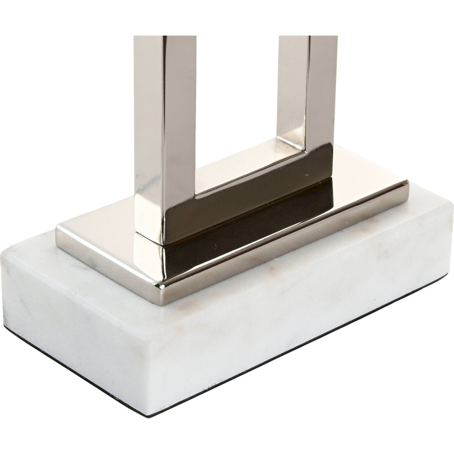 Lampe de table en acier et marbre rectangulaire Moderno