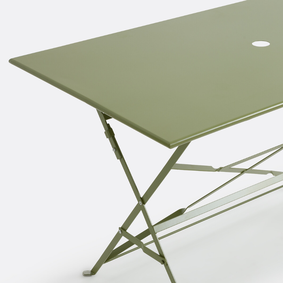 Table pliante rectangulaire, métal fer Ozevan
