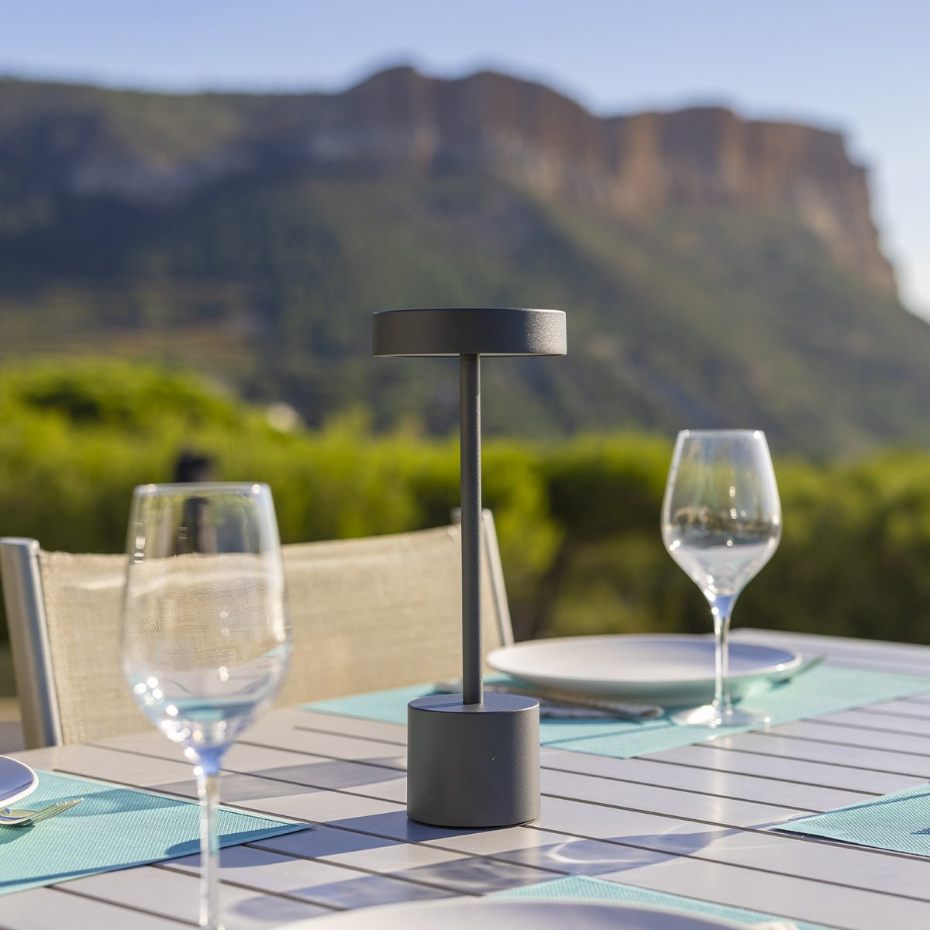 Lampe de table sans fil ROBY Gris H30cm