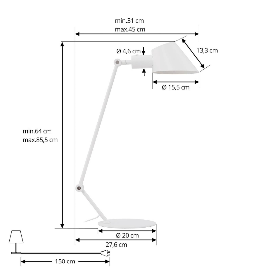 Lampe à poser en métal moderne, Corali