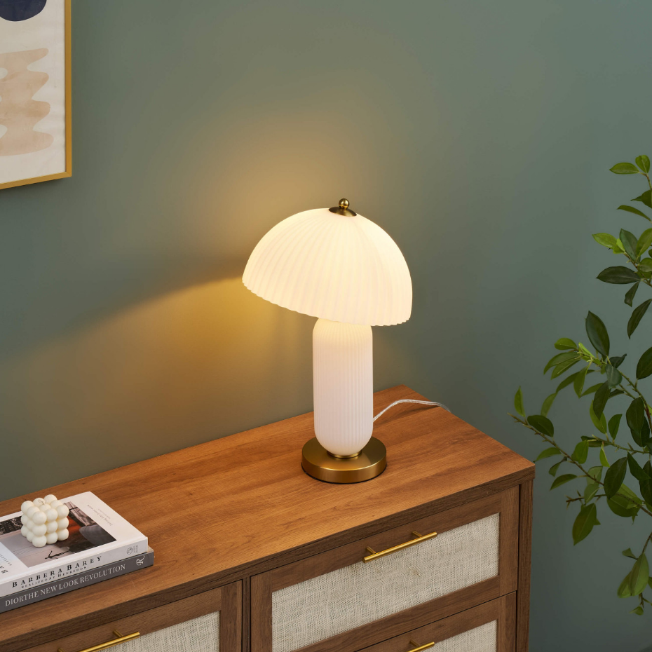 Lampe à poser vintage en verre - ADALINE