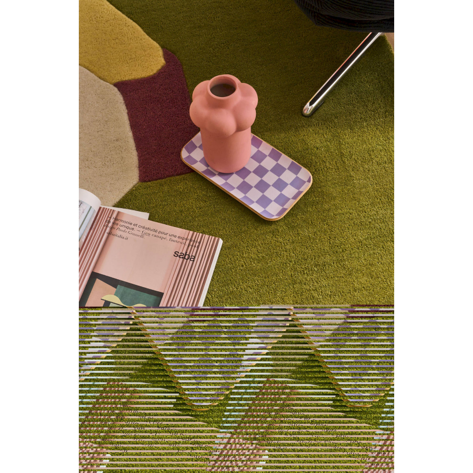 Tapis fait main en laine et coton Pantone