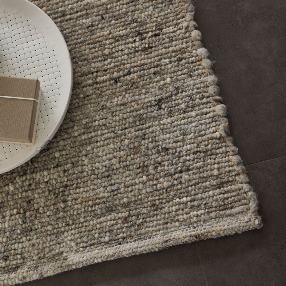 Tapis en laine chiné réversible tissé à la main - Alm Glueck