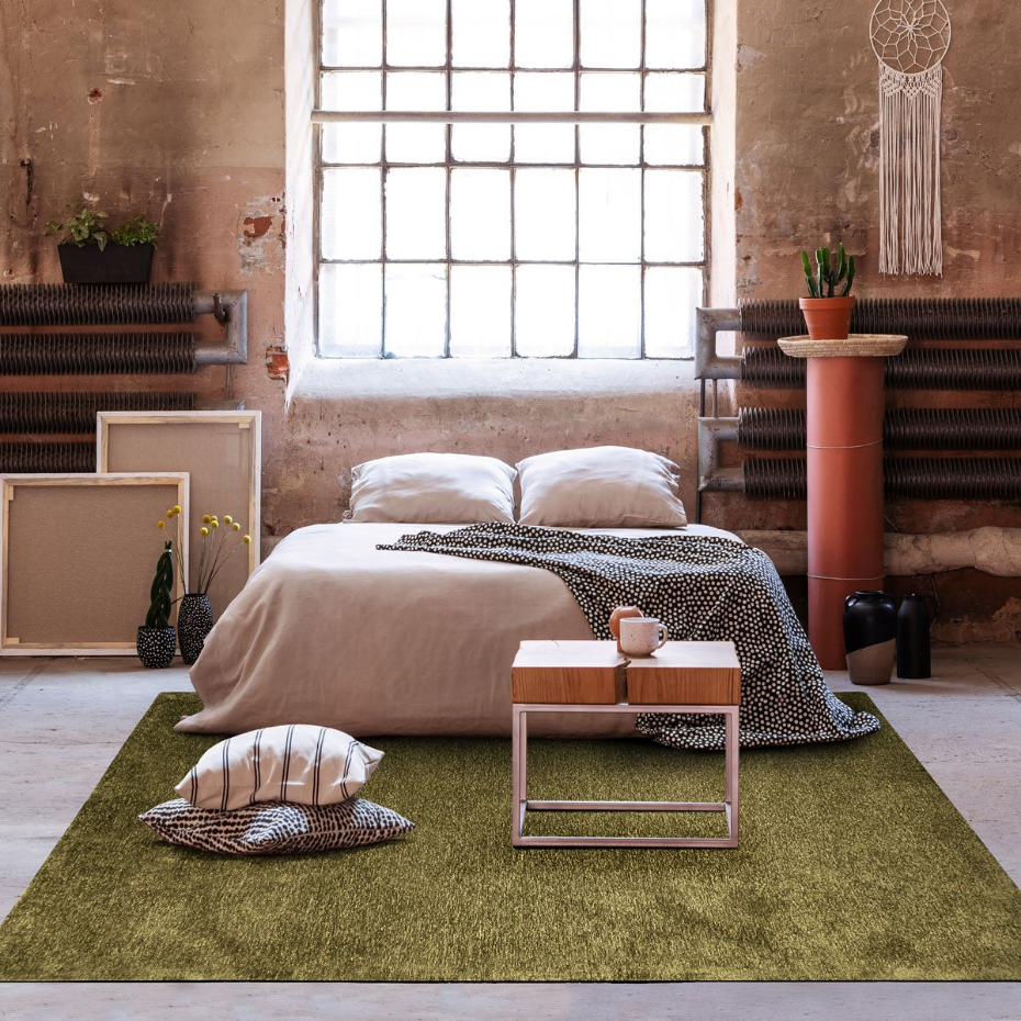 Tapis salon lumineux  rouillé SOLANCE