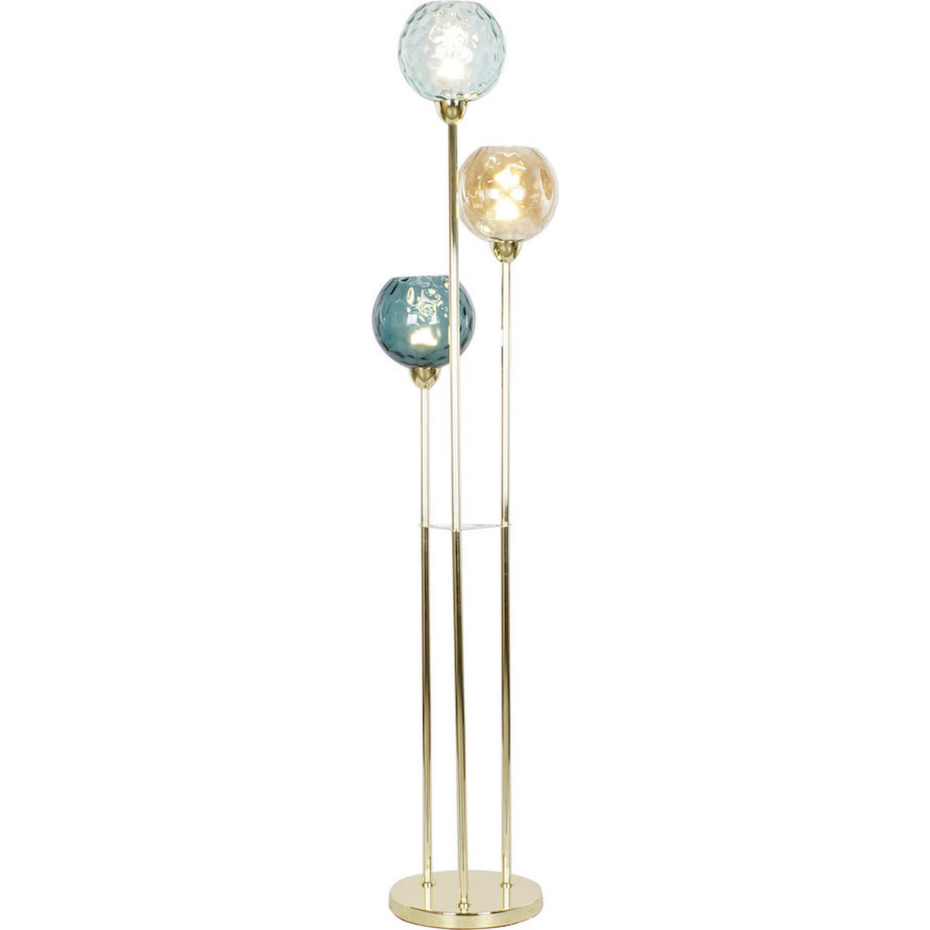 Lampadaire en métal et verre Glam