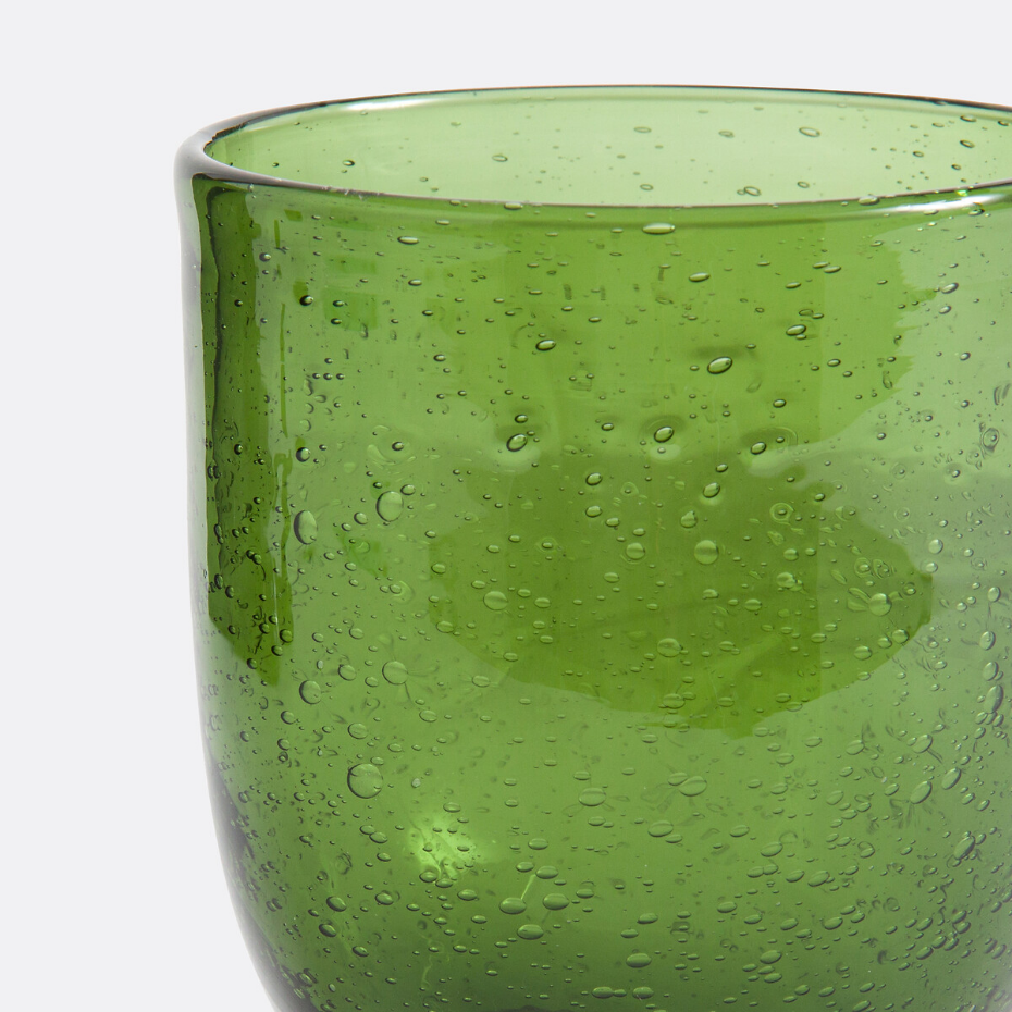 Lot de 6 verres à pied verre bullé, Faraji