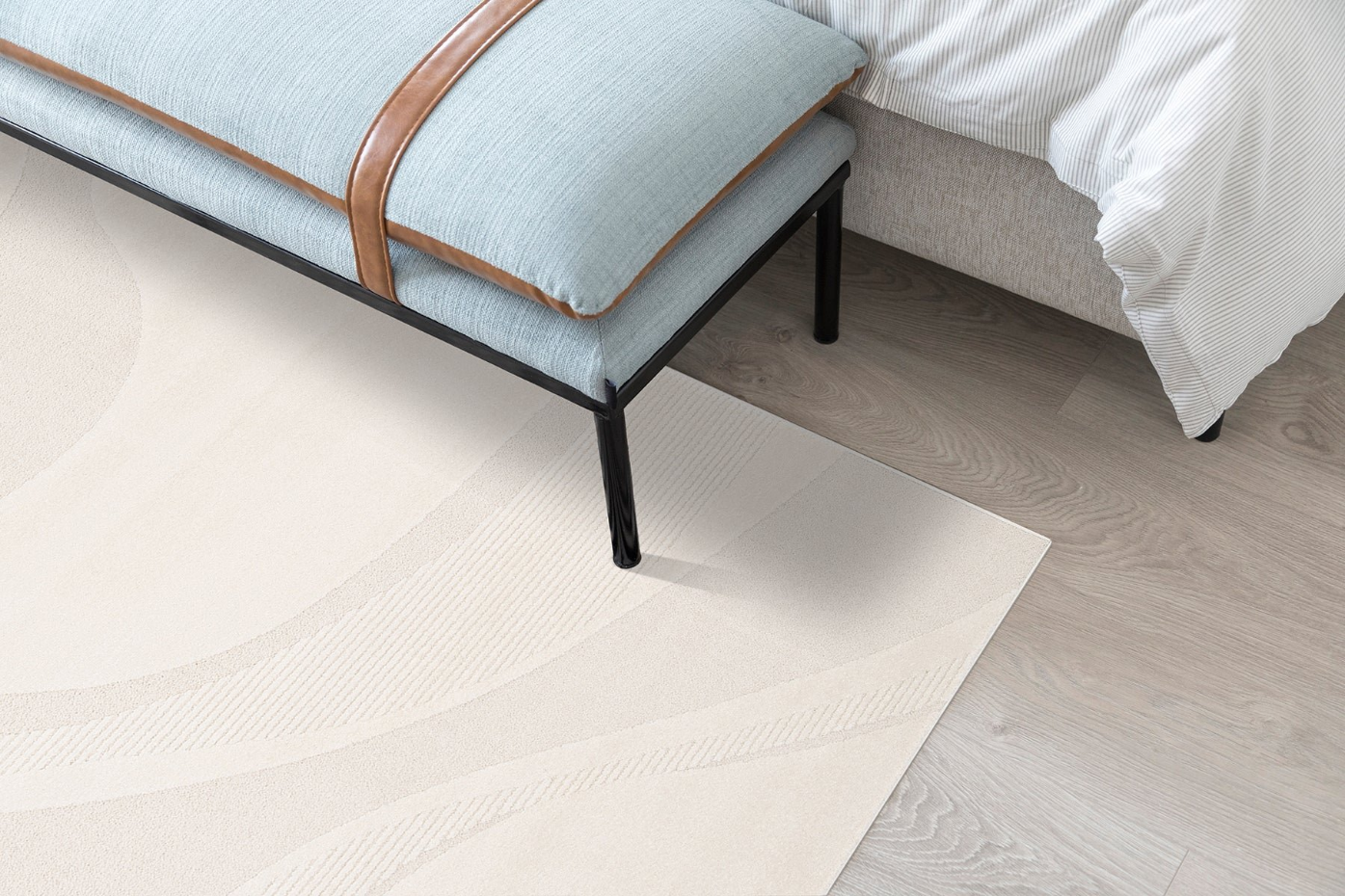 Tapis doux à relief haut-bas NUDE