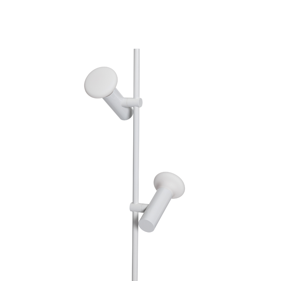 Lampe sur pied en verre et fer SET