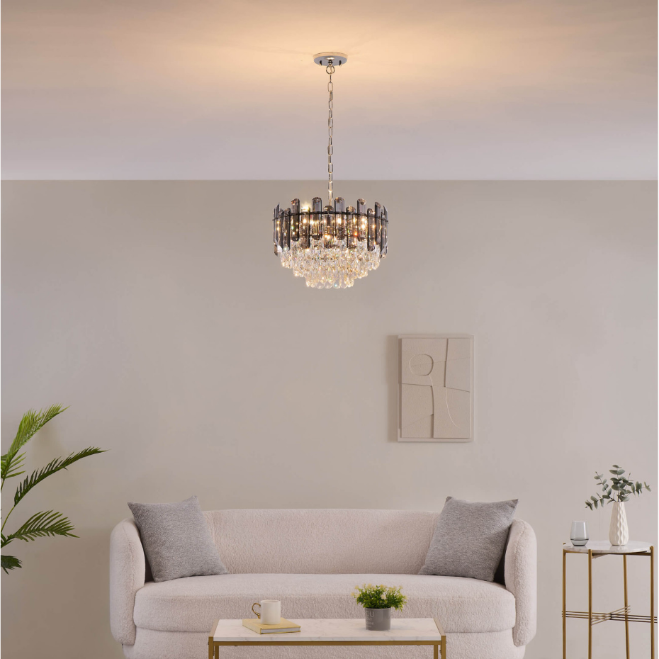 Lustre chromé effet cascade - TARRAGONA