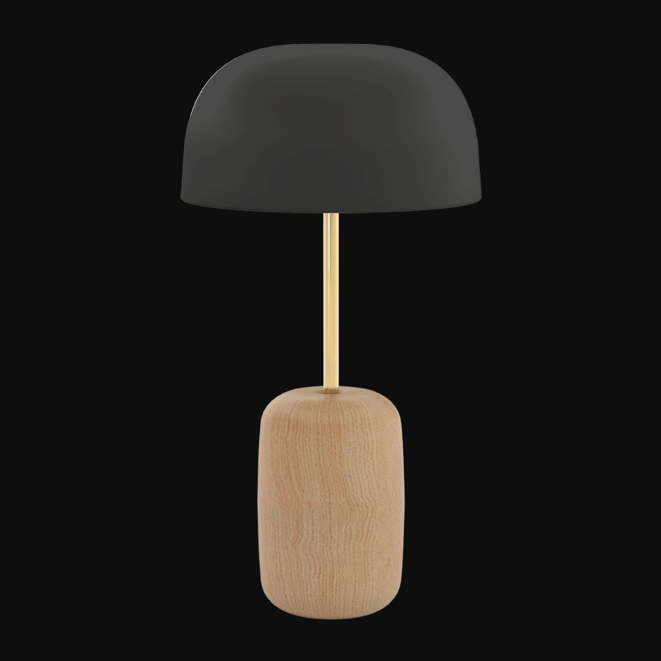 Lampe à poser avec pied en frêne, NINA
