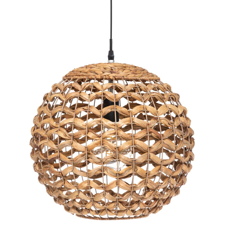 Suspension ronde jacinthe tressée SAND