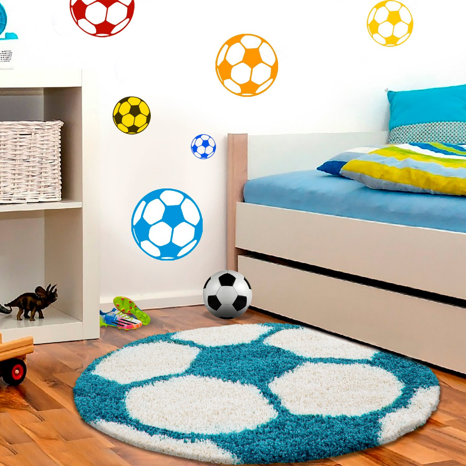 Tapis rond enfant motif ballon FUN