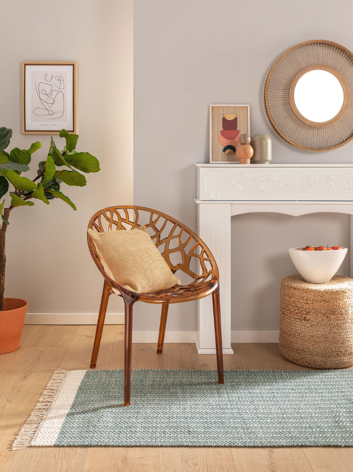 Tapis de couloir en laine tissé main KIM