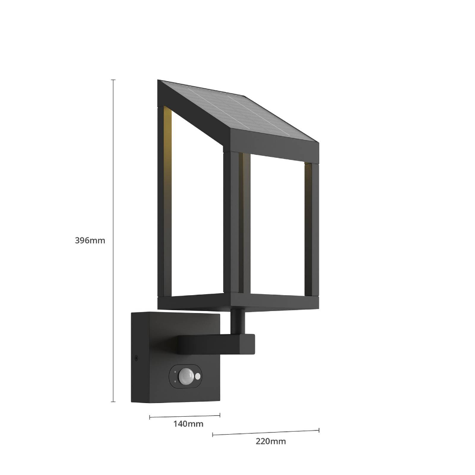 Lampe solaire extérieure en aluminiumLED