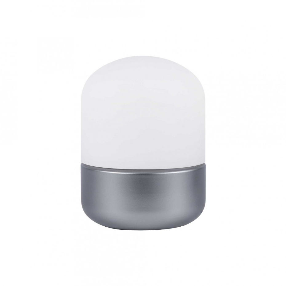 Lampe à poser tactile en verre opaque et métal peint, PILOUL