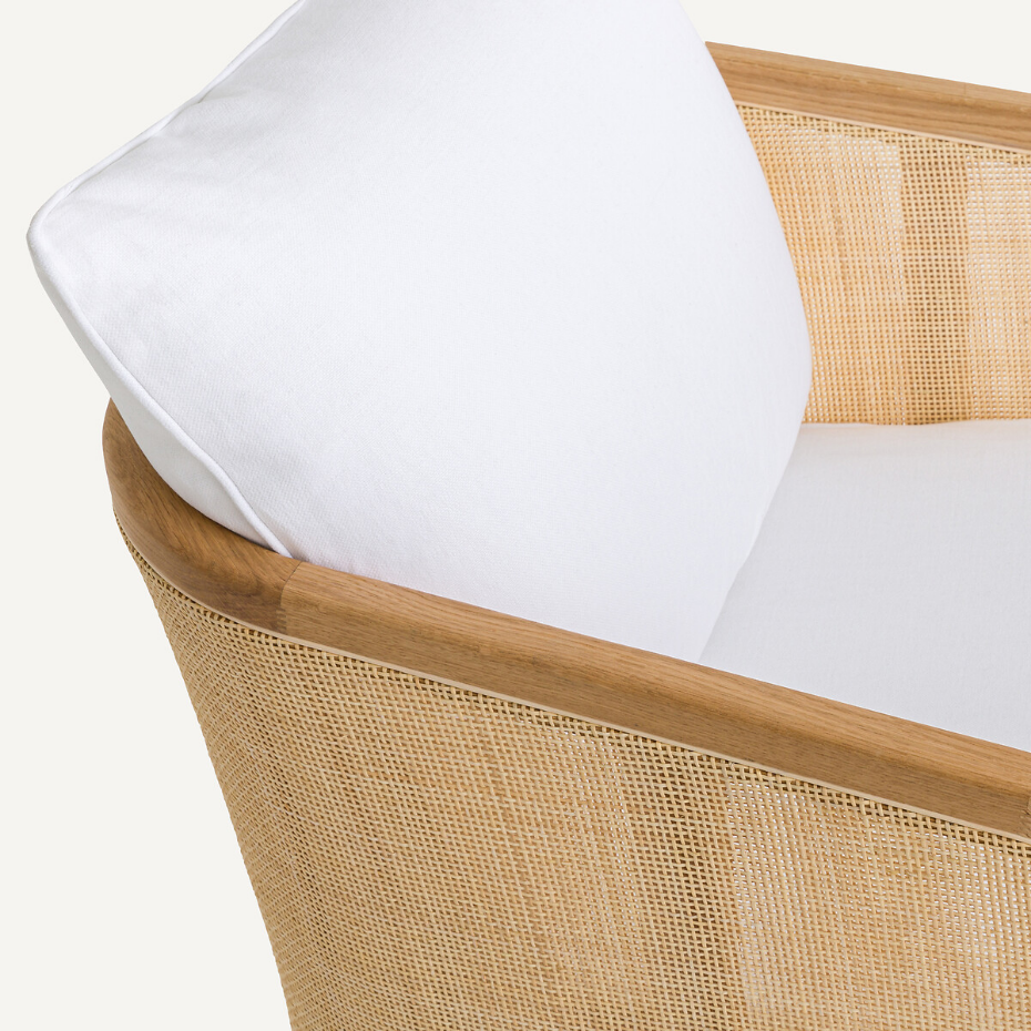 Fauteuil coton/lin Cornelius, design Emmanuel Gallina