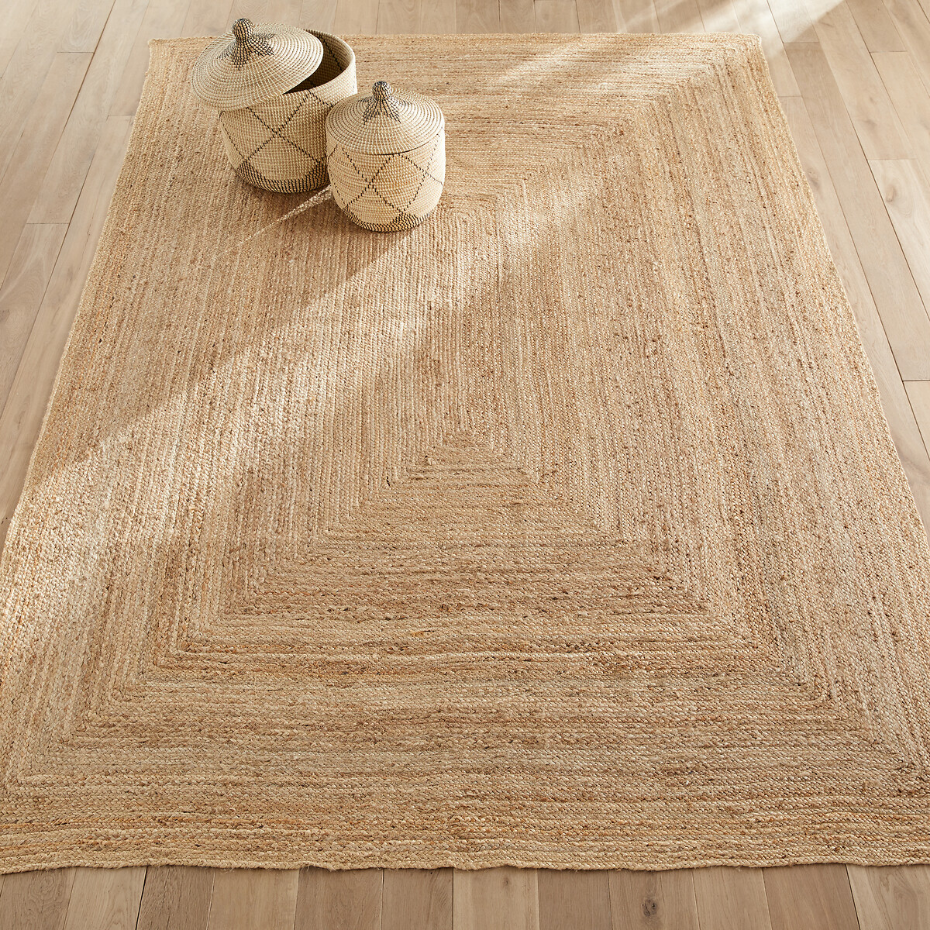 Tapis jute format XL en jute, tressé main, Hempy