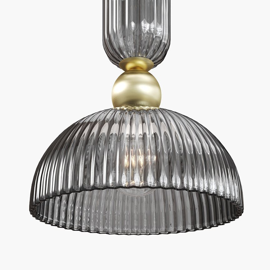Suspension design coupole en verre SOLANA