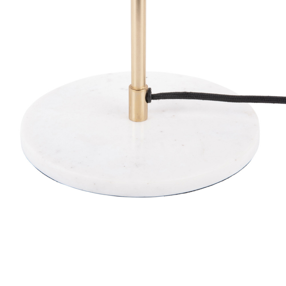 Lampe à poser en métal et marbre- WAVED DOME