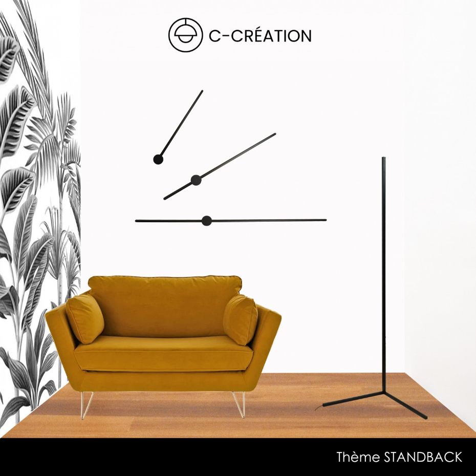 Applique murale en aluminium et PVC, STANDBACK