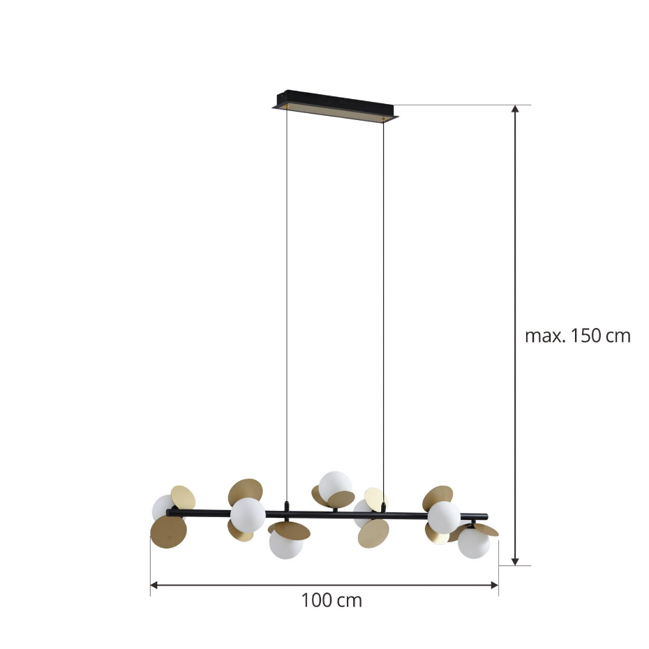Suspension en métal moderneLED, Pallo
