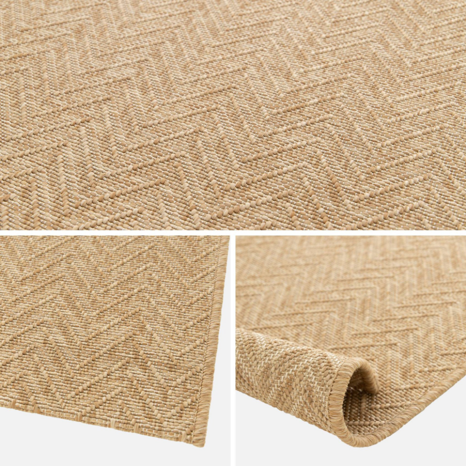 Tapis intérieur/extérieur effet jute coloris naturel OLIVER