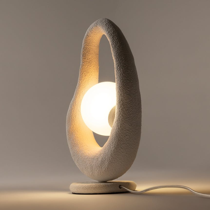 Lampe à poser organique 1 globe LULING