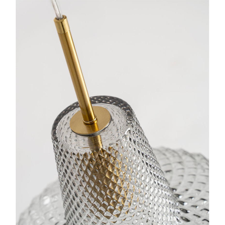 Lustre vintage en cristal transparent