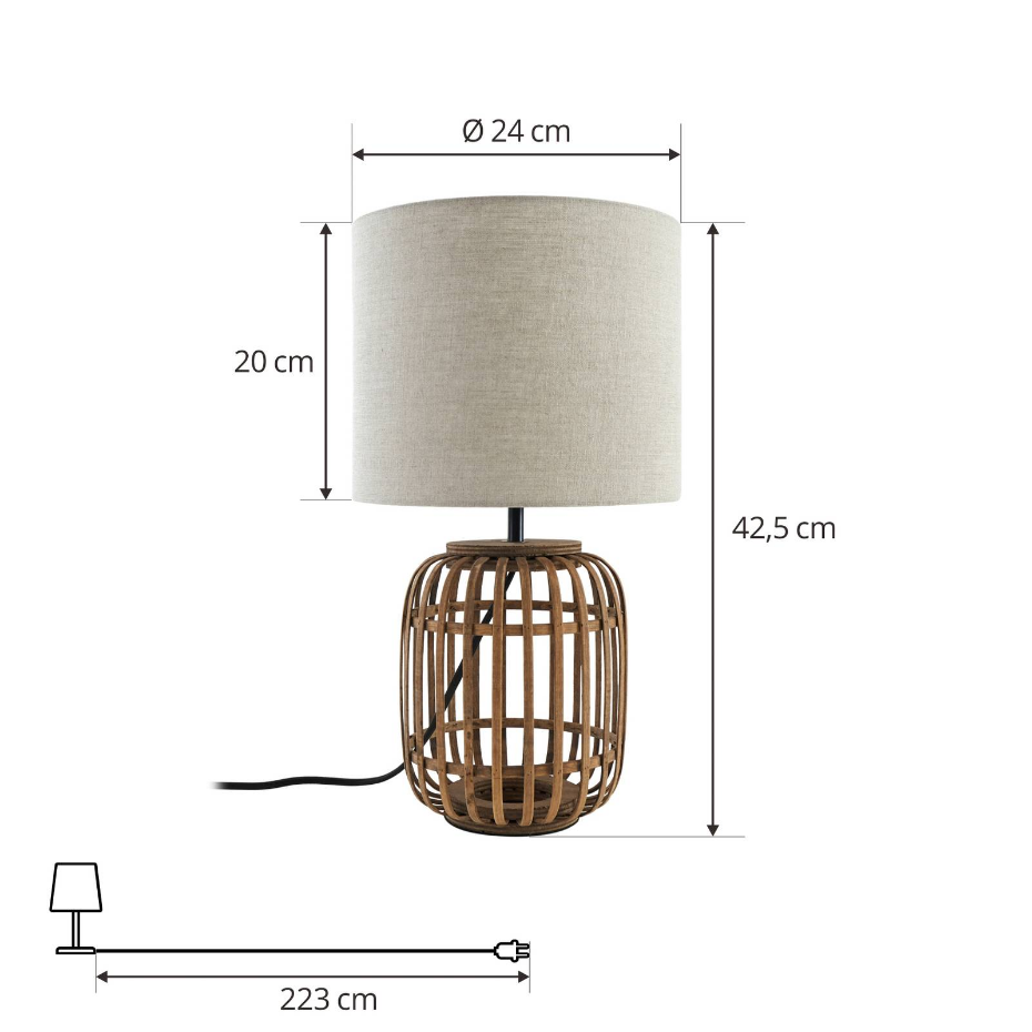 Lampe à poser en textile traditionnelle