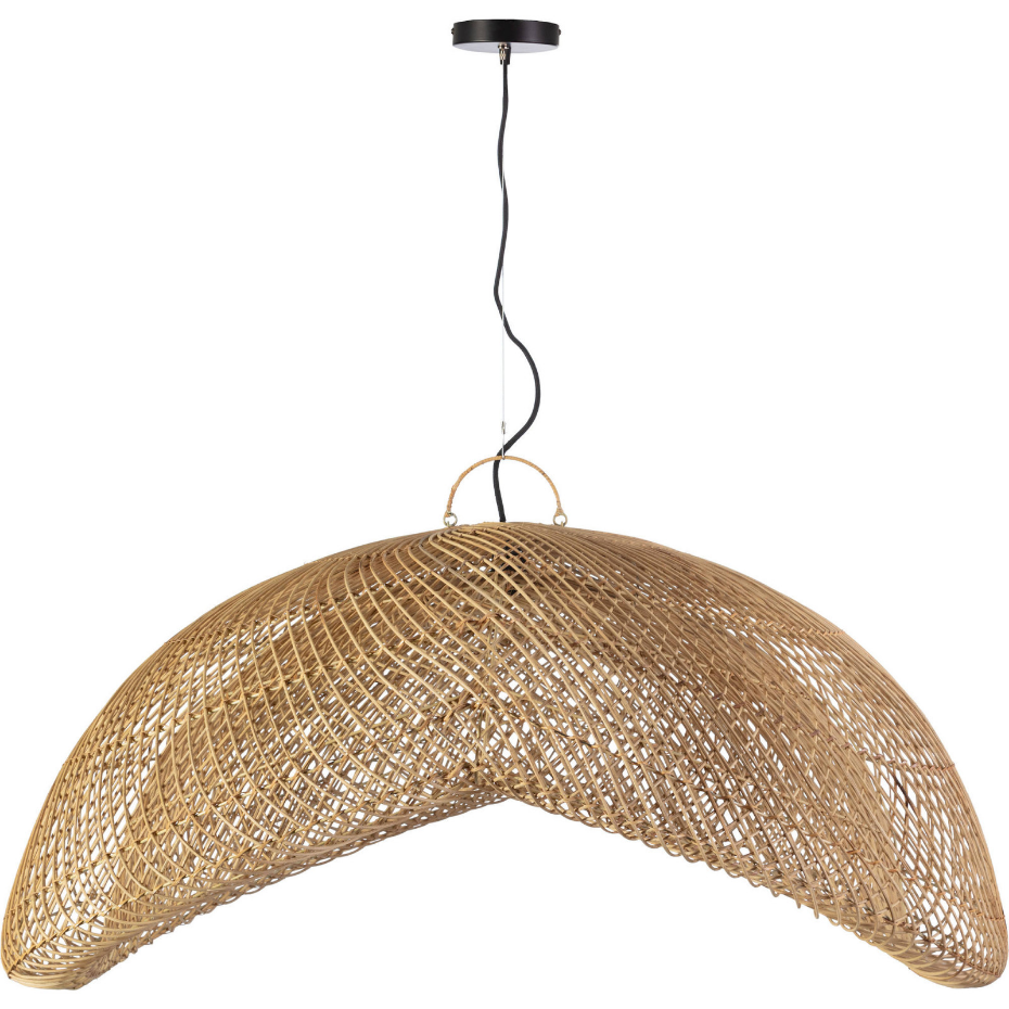 Lampe d'ambiance en rotin épurée