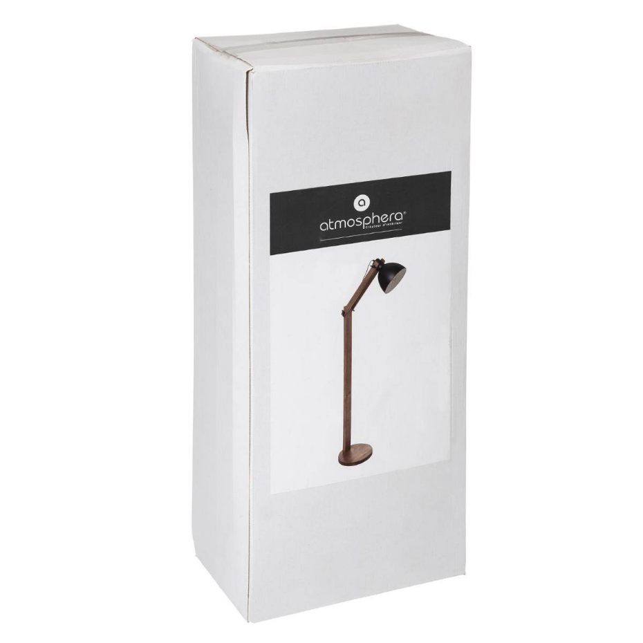 Lampadaire arc bois et métal orientable CUBA
