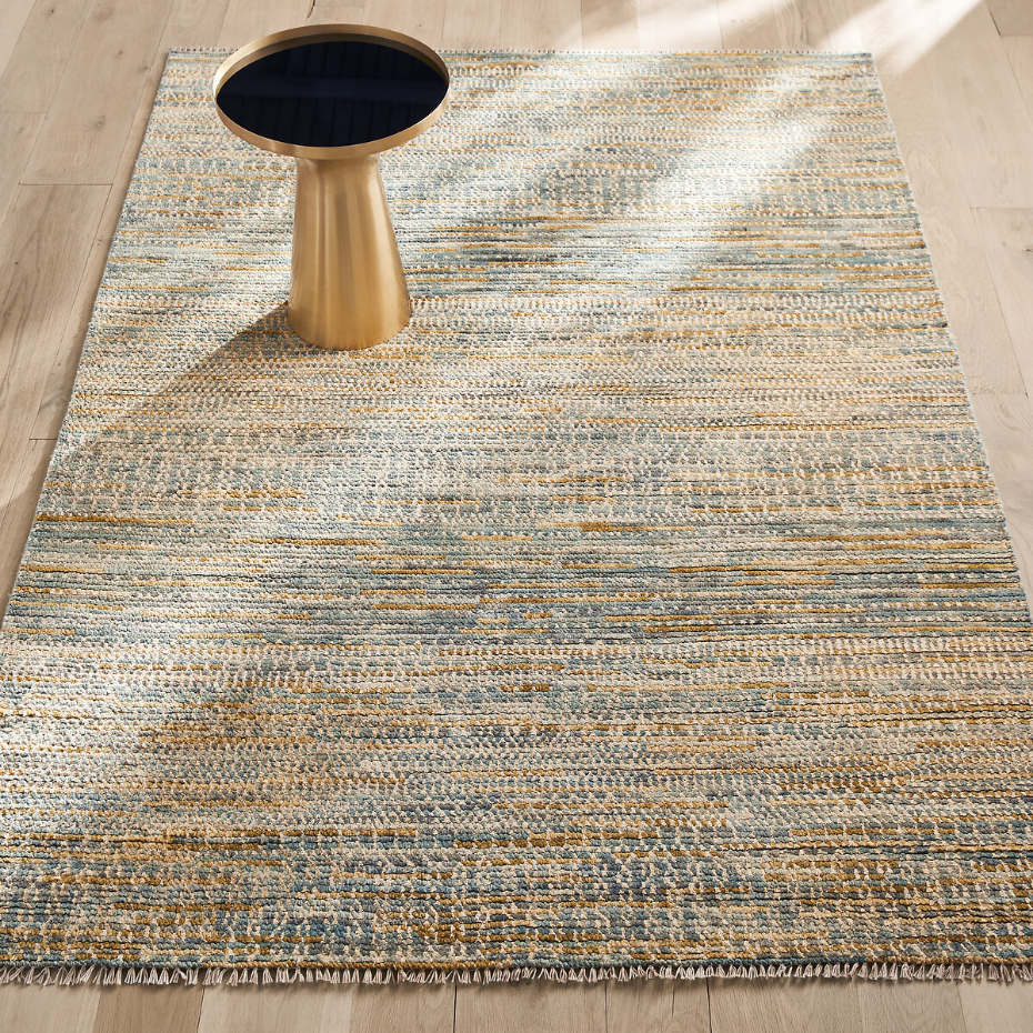 Tapis noué laine et soie de sari, Sarini
