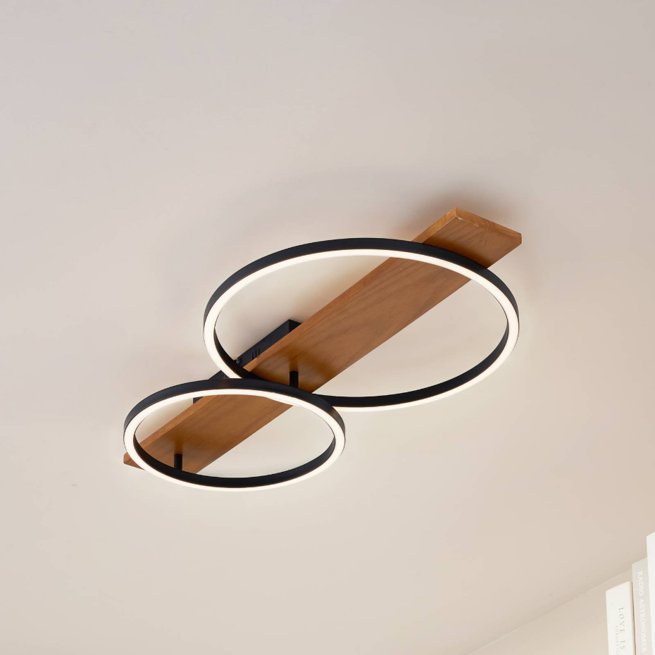 Plafonnier en bois moderneLED, Galad