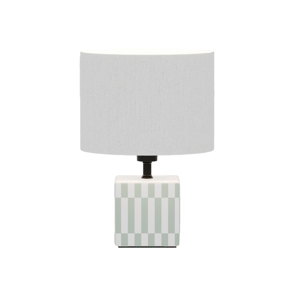 Petite Lampe à poser en Céramique & Abat-jour Lin-MANET PETIT
