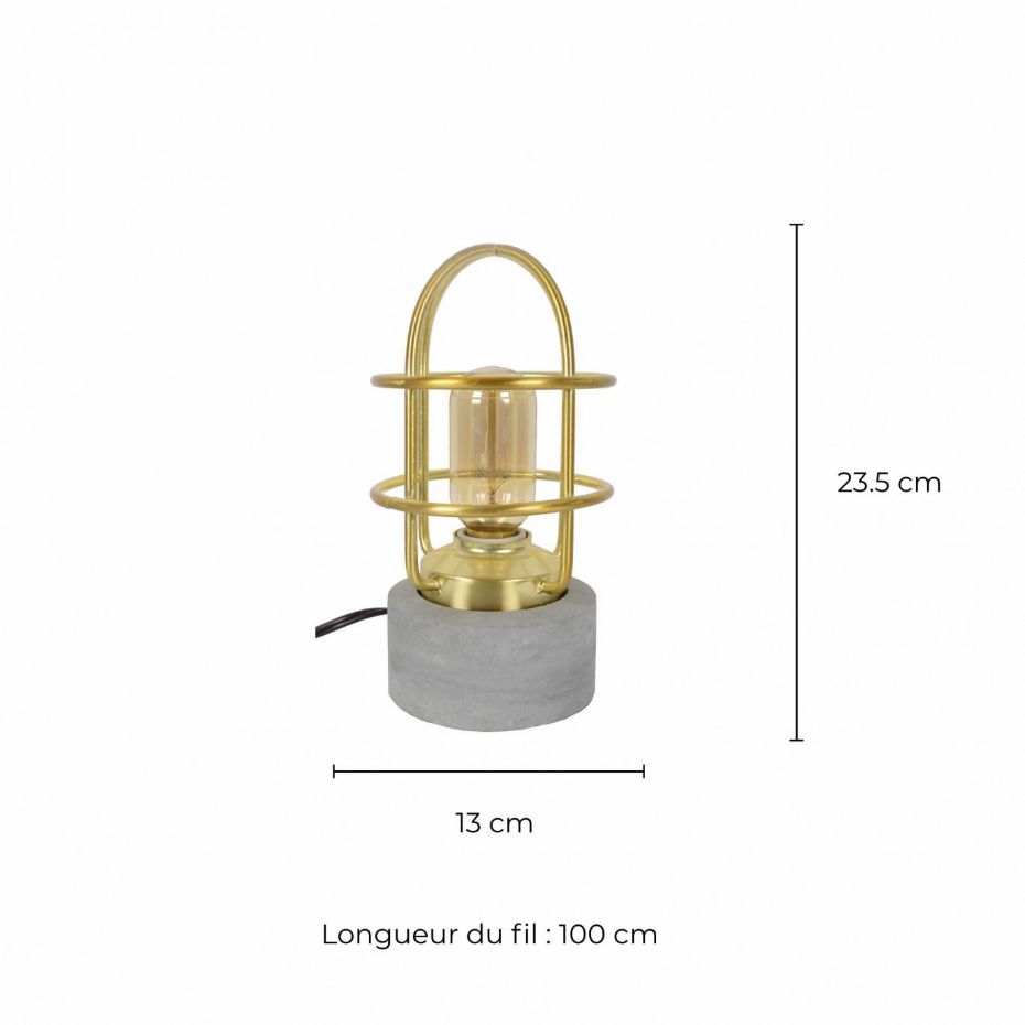 Lampe à poser en métal et verre, PERNEF