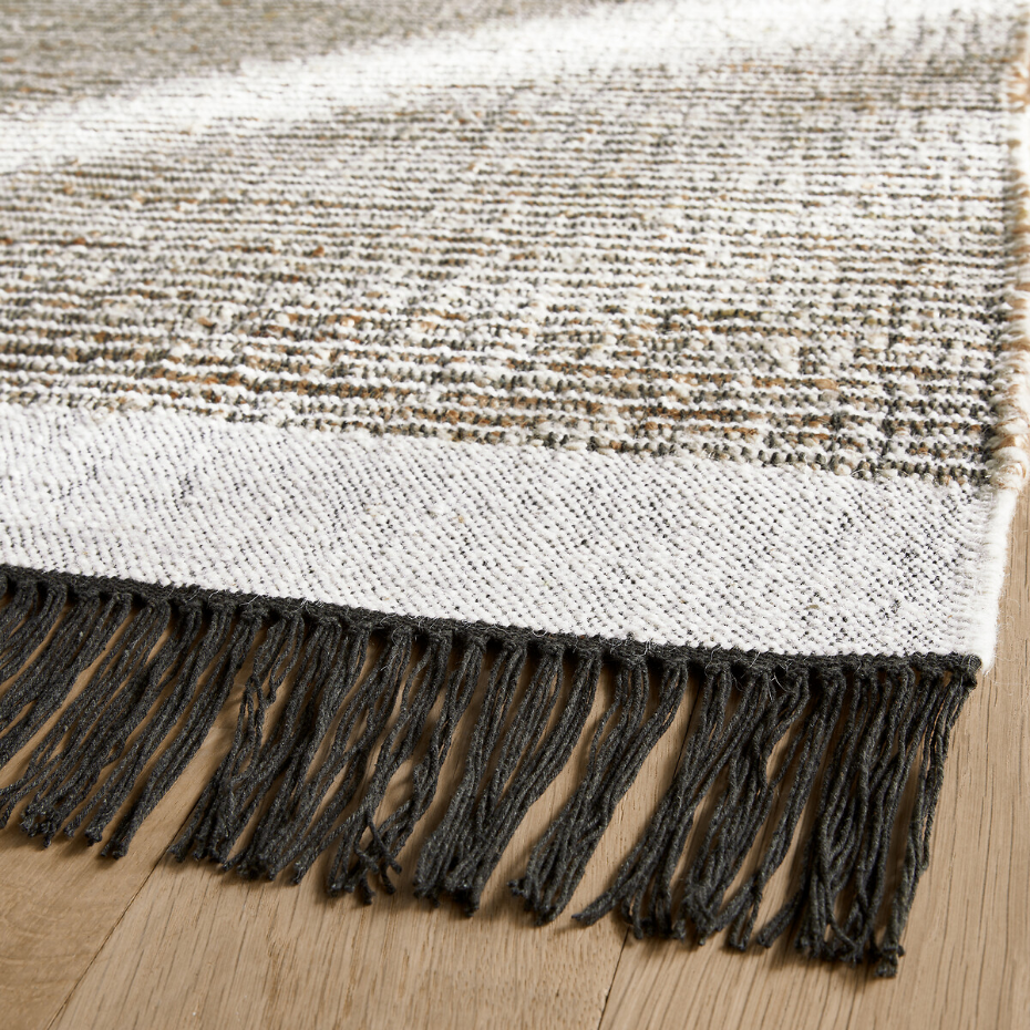 Tapis jute laine et coton, tissé plat, Siptah
